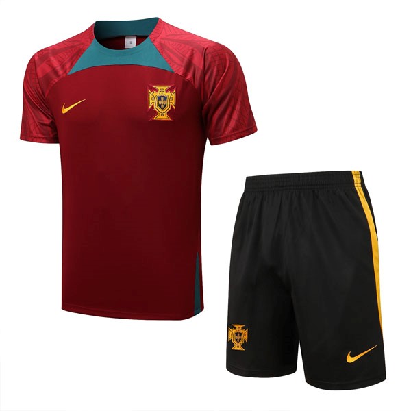 Camiseta Entrenamiento Portugal Conjunto Completo 2022 2023 Rojo